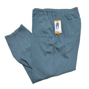 32 Degrees Heat Pants XXL Blue‎ Elastic Waist Stretch Cotton Twill Slacks NWT